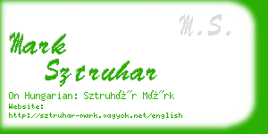 mark sztruhar business card